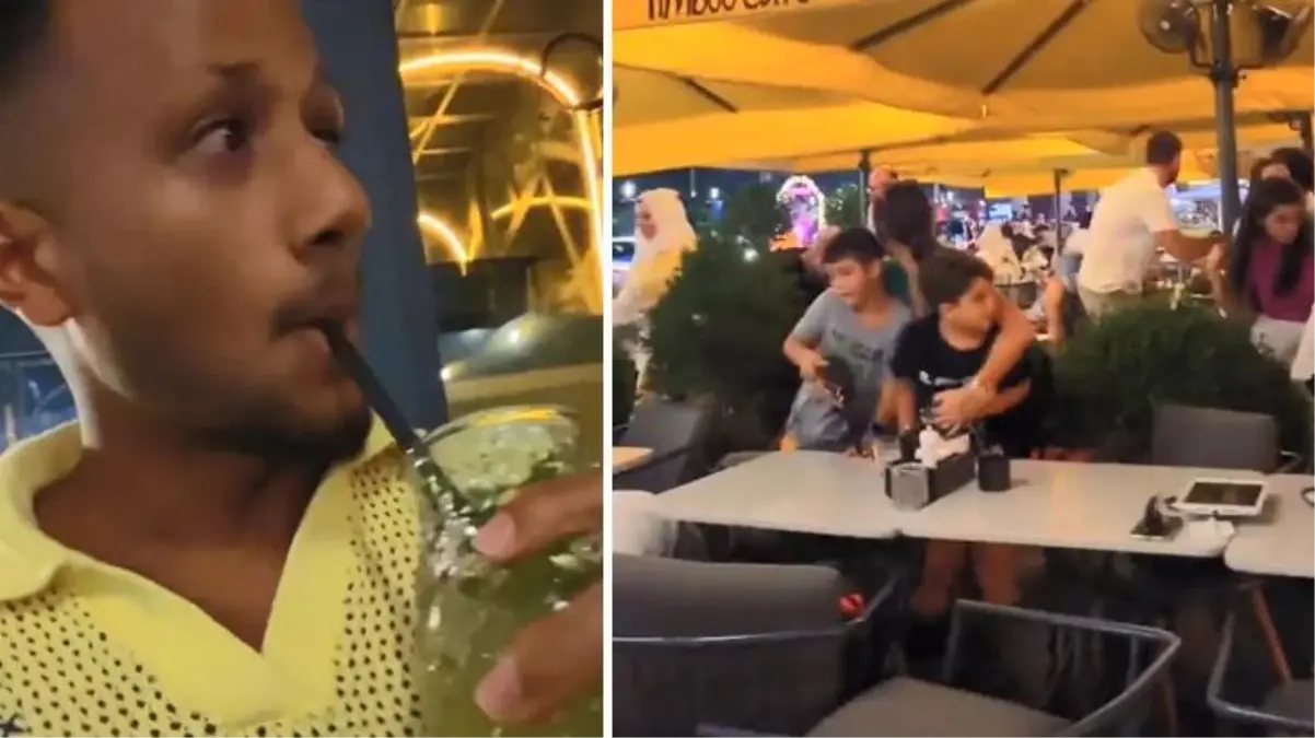 İstanbul'da mermilerin havada uçuştuğu anlarda limonata içerek keyfine baktı!