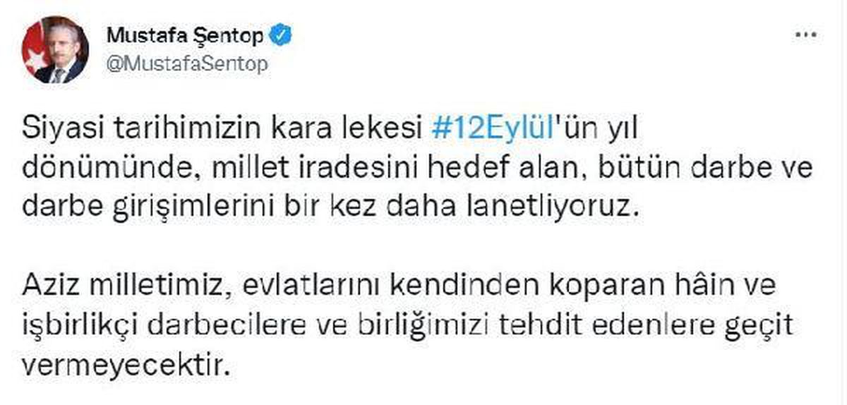 Meclis Başkanı Şentop: Bütün darbe ve darbe girişimlerini lanetliyoruz