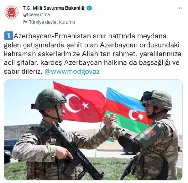 Son dakika haberleri... MSB: Türkiye olarak her zaman öz kardeşlerimizin yanındayız