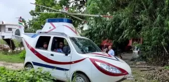 Helikopter hayalini arabasını yeniden tasarlayarak gerçekleştirdi