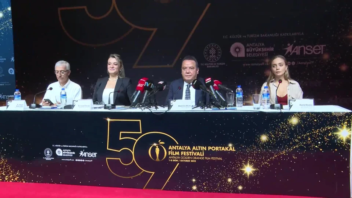 59. Antalya Altın Portakal Film Festivali Tanıtımı Yapıldı. Muhittin Böcek: "O Kara Bulutların Sanatın Işığıyla Dağılacağına İnandık"