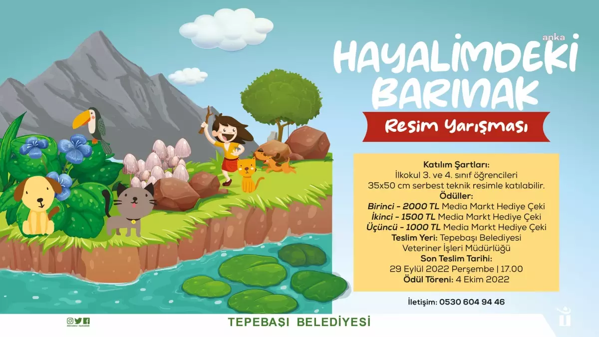 Tepebaşı Belediyesi\'nden \'Hayalimdeki Barınak\' Resim Yarışması