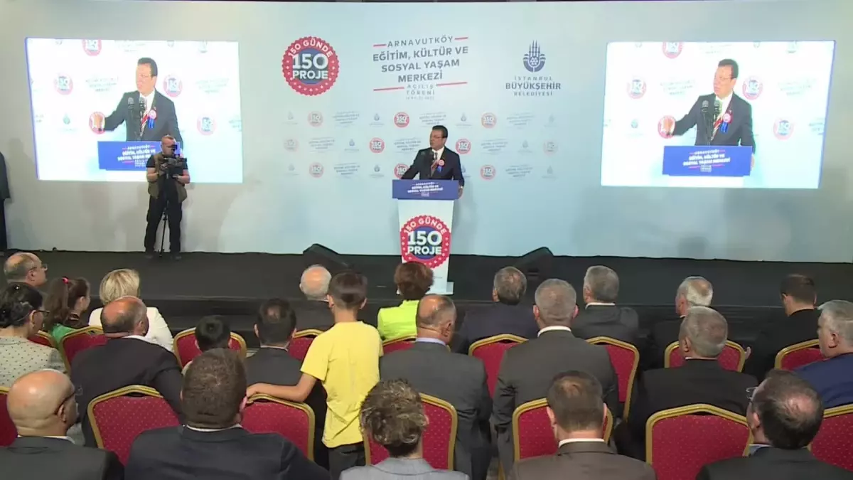 Arnavutköy Eğitim Kültür ve Sosyal Yardımlaşma Merkezi\'nin Açılışında Konuşan Ekrem İmamoğlu Vatandaşlara Seslendi: "Burayı Koruyun, Kollayın, Daha...