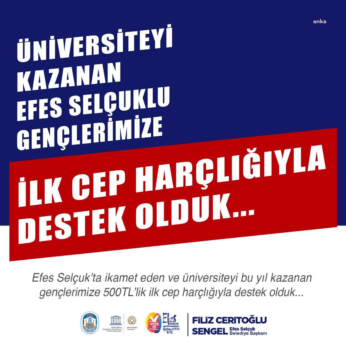 Efes Selçuklu Üniversitelilerin İlk Cep Harçlıkları Yattı