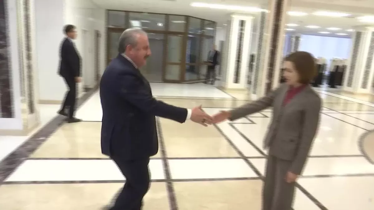 TBMM Başkanı Şentop, Moldova Cumhurbaşkanı Sandu ile görüştü Açıklaması