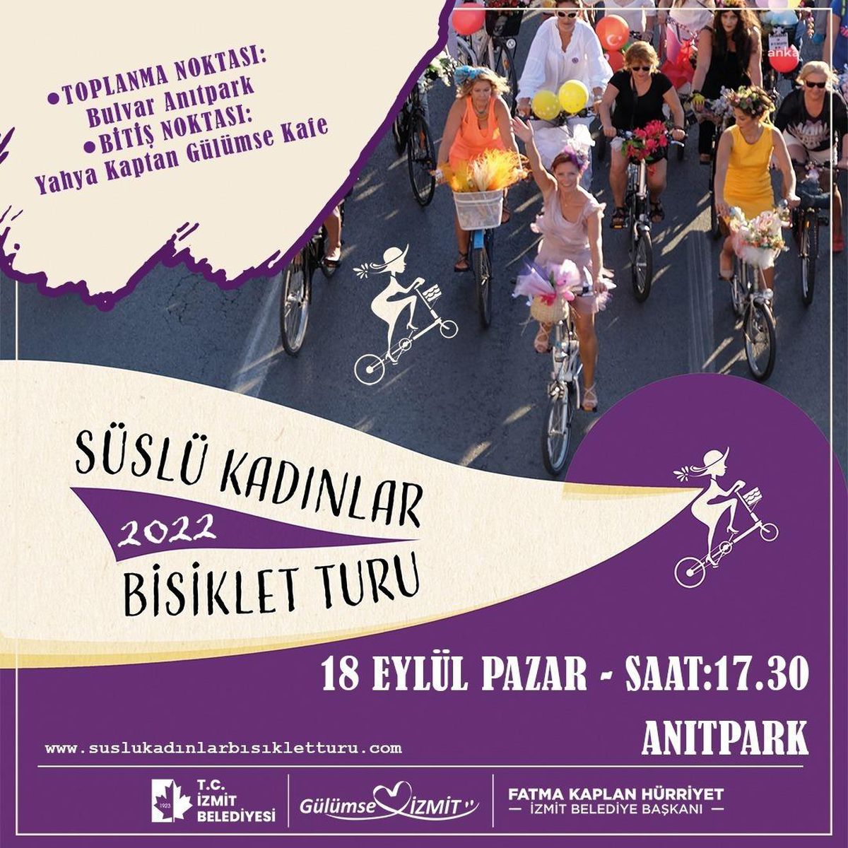 Süslü Kadınlar, İzmit\'te Pedal Çevirecek