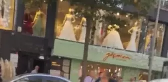 Son dakika haberi! Şişli'de denetimden kaçan sürücünün, aracını polisin üzerine sürdüğü anlar kamerada