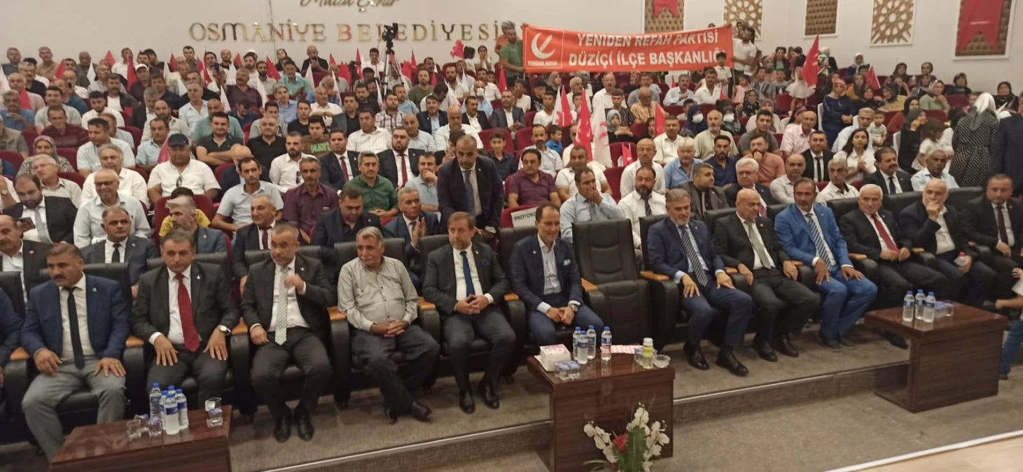 Yeniden Refah Partisi Genel Başkanı Fatih Erbakan, Osmaniye\'de konuştu Açıklaması