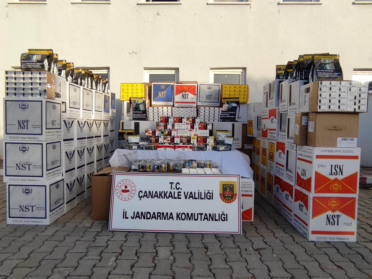Çanakkale\'de 620 bin boş makaron ile 430 kilogram tütün ele geçirildi