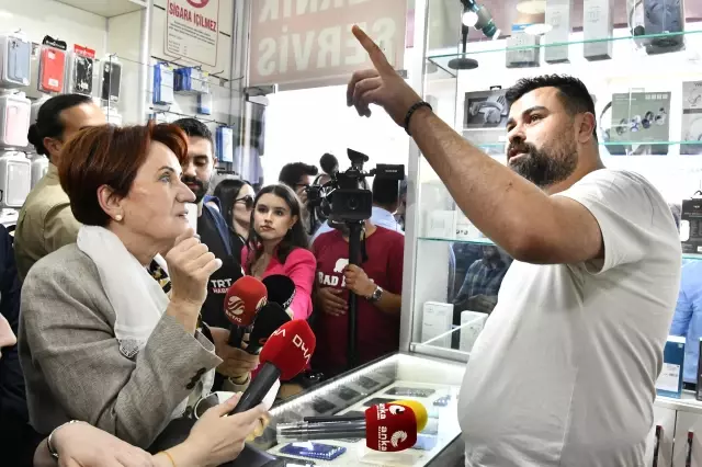 İYİ Parti Genel Başkanı Akşener, esnafı ziyaret etti