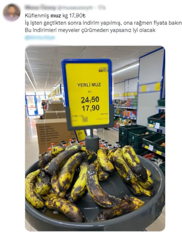 Zincir markette 'Yerli' diye satılan muz hem görüntüsü hem de fiyatıyla tartışma yarattı Zincir markette 'Yerli' diye satılan muz hem görüntüsü hem de fiyatıyla tartışma yarattı