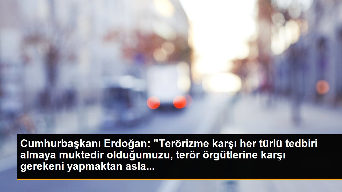 Cumhurbaşkanı Erdoğan: "Terörizme karşı her türlü tedbiri almaya muktedir olduğumuzu, terör örgütlerine karşı gerekeni yapmaktan asla...