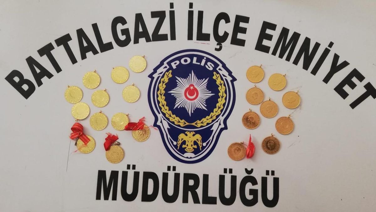 Malatya\'da sahte altınla dolandırıcılık yaptığı iddiasıyla bir kişi yakalandı