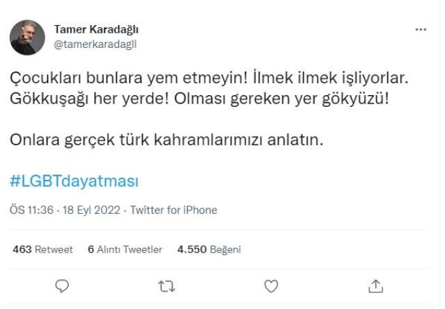 Tamer Karadağlı'nın LGBT+ karşıtı mitinge destek verdiği iddiası