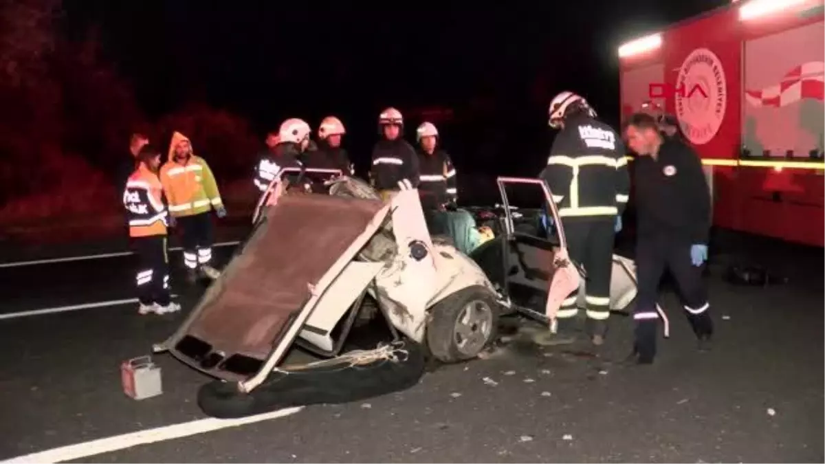 TEKİRDAĞ\'DA OTOMOBİLLER ÇARPIŞTI: 1 ÖLÜ, 5 YARALI