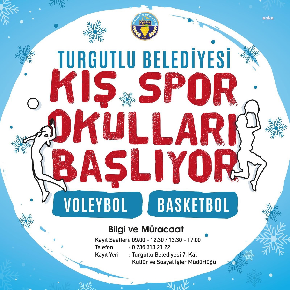 Turgutlu Belediyesi Kış Spor Okulları Başlıyor