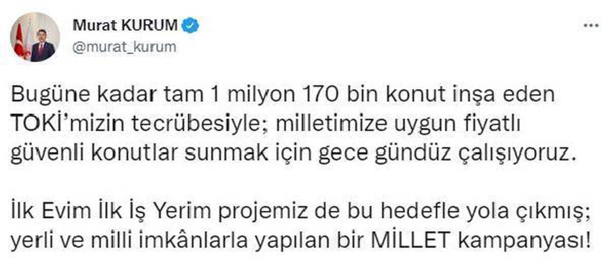 Son dakika haberleri! Bakan Kurum: TOKİ\'ye borcu devam edenler için indirim kampanyamız hazır