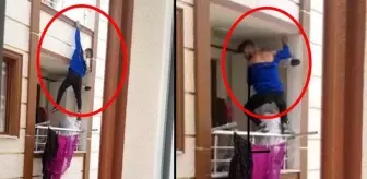 Takıntılı olduğu kadının evine giren şahıs yakalanmamak için balkondan kaçtı
