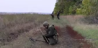 Çatışma bölgesinde mayın arama çalışmaları