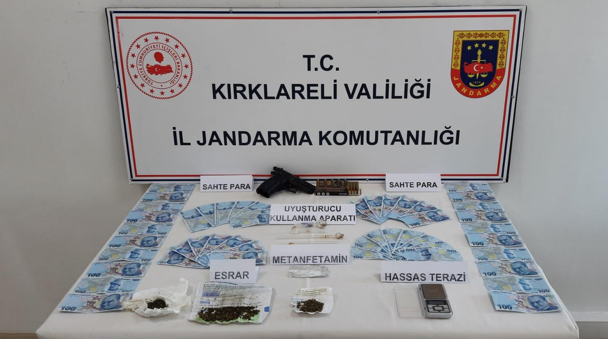 Kırklareli\'nde sahte banknot ve uyuşturucu ele geçirildi, 1 kişi yakalandı