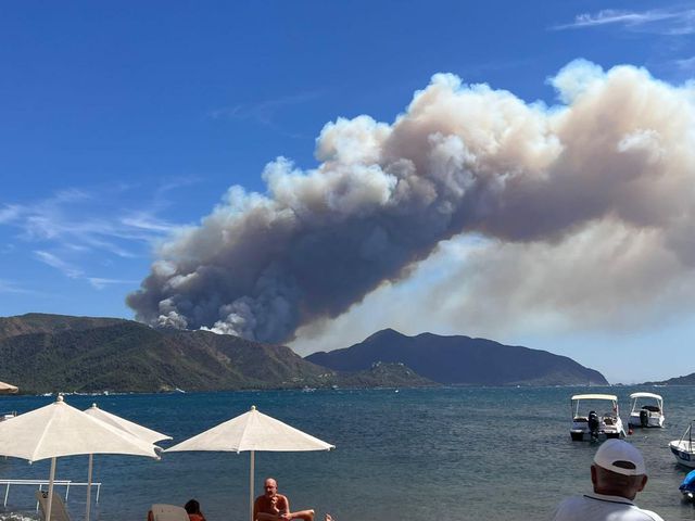 Muğla'da orman yangını! Ekipler yangına havadan ve karadan müdahale ediyor Muğla'da orman yangını! Ekipler yangına havadan ve karadan müdahale ediyor