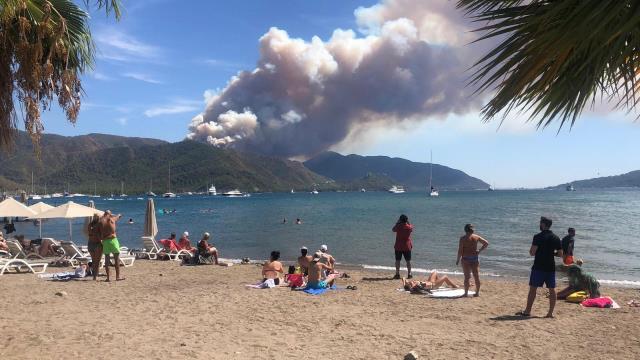 Muğla'da orman yangını! Ekipler yangına havadan ve karadan müdahale ediyor Muğla'da orman yangını! Ekipler yangına havadan ve karadan müdahale ediyor