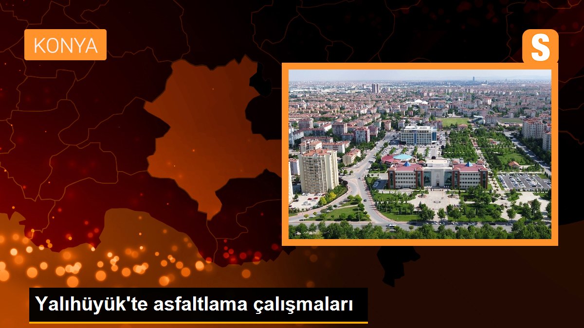 Yalıhüyük\'te asfaltlama çalışmaları