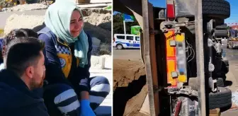 Ankara'da acil tıp teknikeri, devrilen kamyonun altında kalarak acı şekilde can verdi