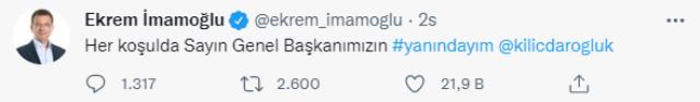 CHP lideri Kılıçdaroğlu 'Benimle misiniz?' diye sordu! İmamoğlu ve Yavaş'tan yanıt gecikmedi CHP lideri Kılıçdaroğlu 'Benimle misiniz?' diye sordu! İmamoğlu ve Yavaş'tan yanıt gecikmedi