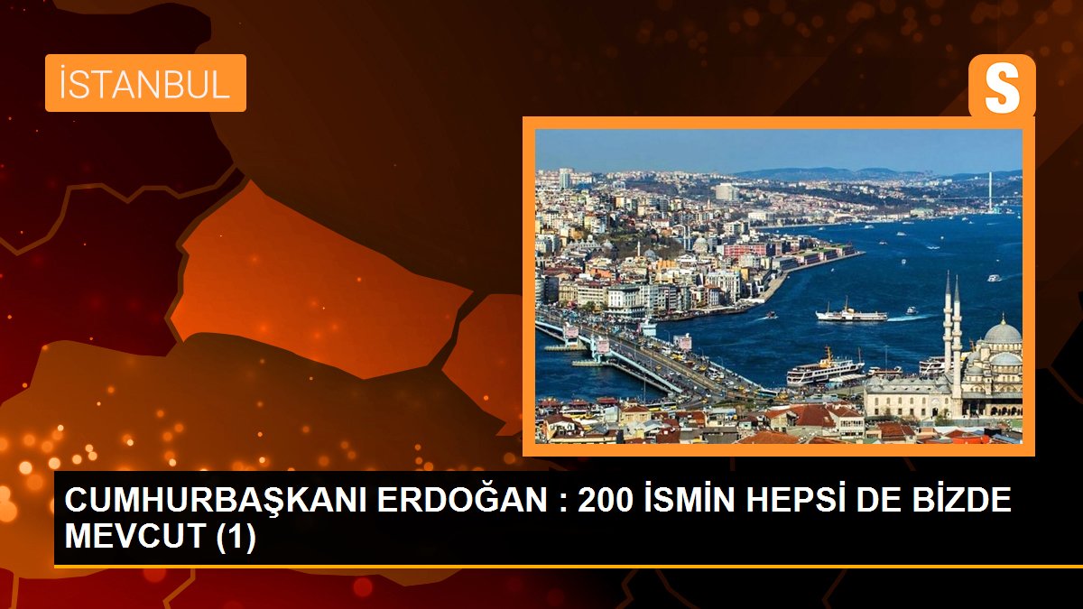 Cumhurbaşkanı Erdoğan: 200 ismin hepsi de bizde mevcut