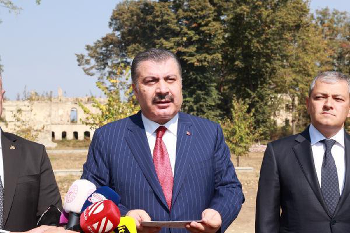 Sağlık Bakanı Fahrettin Koca Karabağ\'ı ziyaret etti