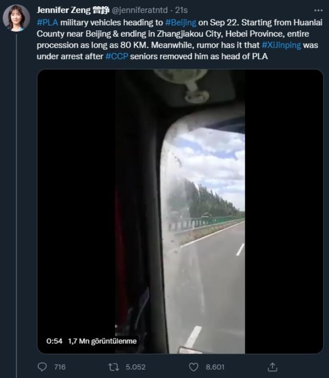 Çinli gazetecinin iddiası dünya gündemine oturdu! Önce 'Çin'de darbe oldu' deyip video paylaştı, sonra geri adım attı Çinli gazetecinin iddiası dünya gündemine oturdu! Önce 'Çin'de darbe oldu' deyip video paylaştı, sonra geri adım attı