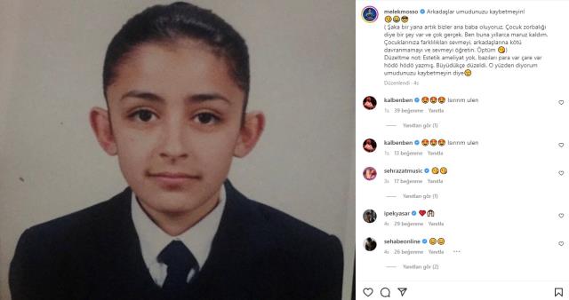 Melek Mosso çocukluk fotoğrafını paylaştı, herkes kulaklarına odaklandı Melek Mosso çocukluk fotoğrafını paylaştı, herkes kulaklarına odaklandı