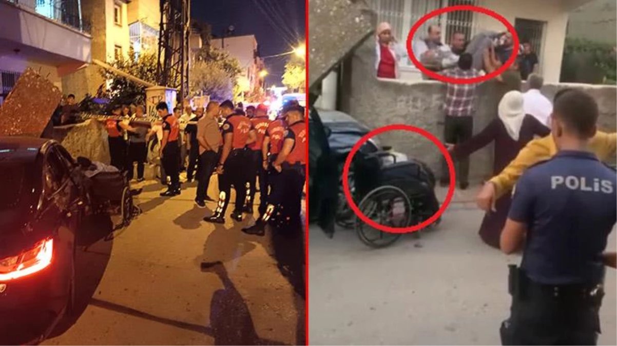 Adana\'da çıkan silahlı çatışma evinin önünde tekerlekli sandalyede oturan yaşlı kadını canından etti