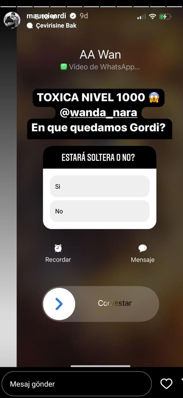 Icardi'den Wanda Nara için sosyal medyada olay bir anket başlattı: Açayım mı?