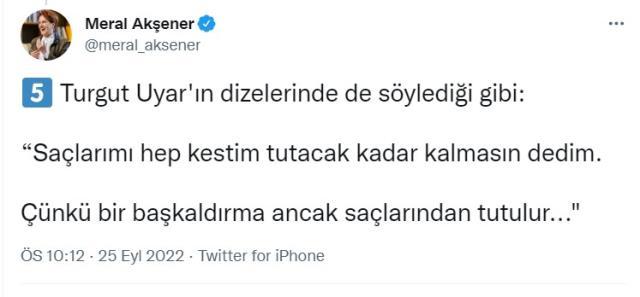 İYİ Parti lideri Meral Akşener İranlı kadınları Turgut Uyar'ın dizeleri ile selamladı!