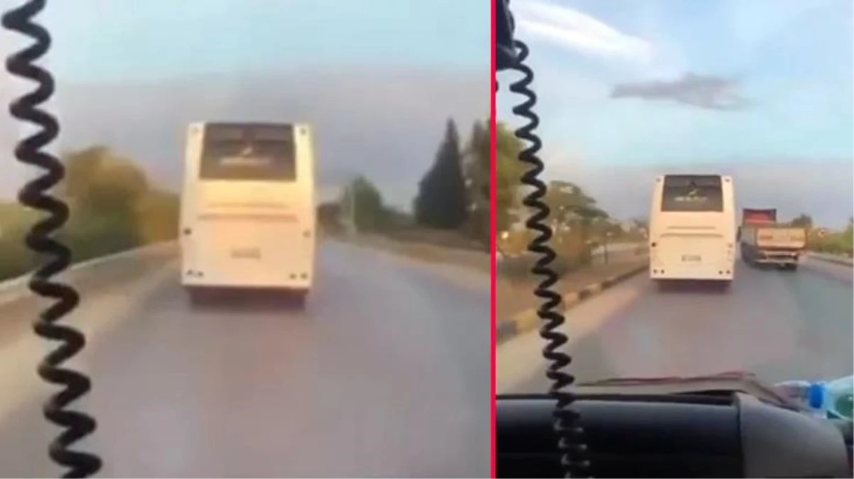 Turist taşıyan midibüs şoförü, yeni doğmuş bebek taşıyan ambulansa yol izni vermedi