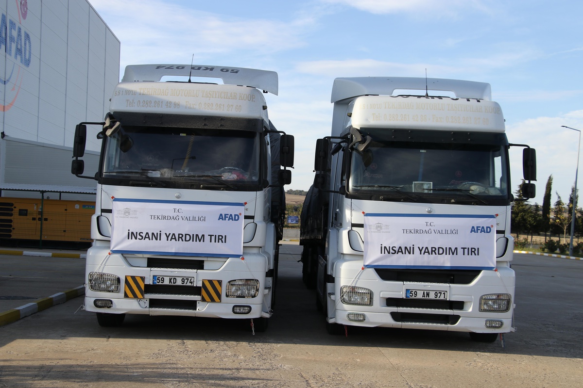 Tekirdağ\'dan Pakistan\'daki sel bölgesine insani yardım malzemesi gönderildi