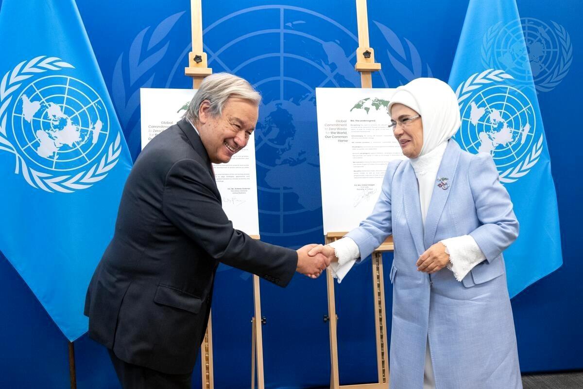 BM Genel Sekreteri Guterres\'ten Emine Erdoğan\'a "sıfır atık" teşekkürü