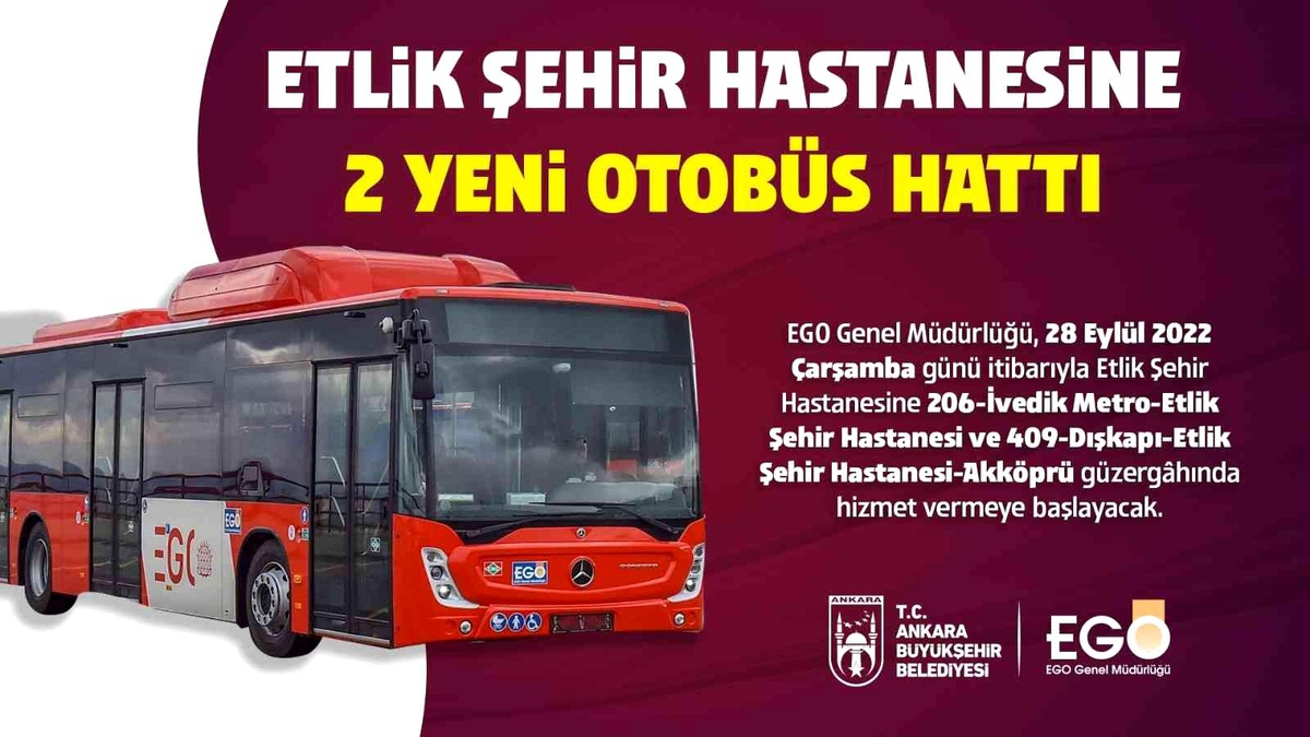 Etlik Şehir Hastanesi için iki yeni otobüs hattı açılıyor