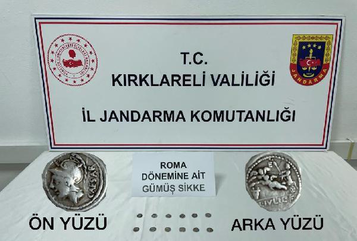 Kırklareli gündem haberleri: Kırklareli\'de erken Roma dönemine ait 14 gümüş sikke ele geçirildi