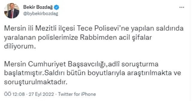 Mersin'de polisevine silahlı saldırı! Yaralı polisler var Mersin'de polisevine silahlı saldırı! Yaralı polisler var