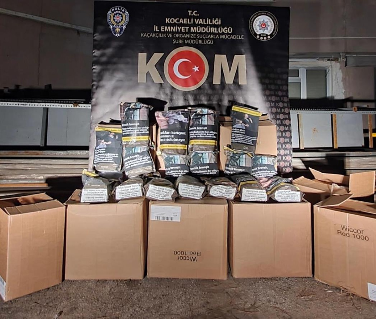 Kocaeli\'de 158 kilogram kaçak tütün ele geçirildi