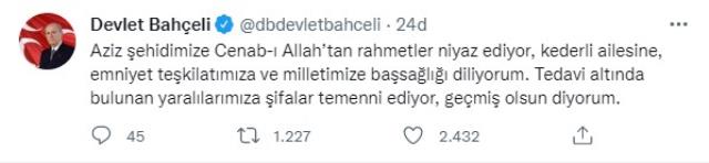 MHP lideri Bahçeli, Mersin'deki saldırı hakkında: Teröristleri aklamaya çalışan kim varsa kaybedecek MHP lideri Bahçeli, Mersin'deki saldırı hakkında: Teröristleri aklamaya çalışan kim varsa kaybedecek