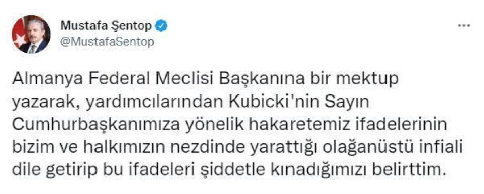 TBMM Başkanı Şentop\'tan, Alman mevkidaşına kınama mektubu