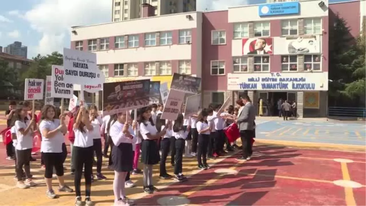 Başkentte 'Yayalara Öncelik, Hayata Saygı Duruşu' etkinliği düzenlendi