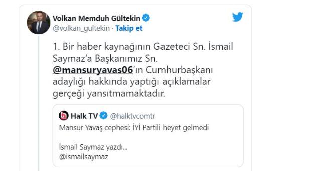 'İYİ Parti heyeti Cumhurbaşkanı adaylığı teklifi götürdü' söylentisine Yavaş cephesinden yanıt