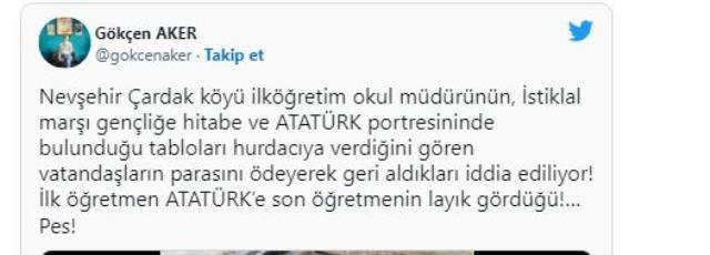 İYİ Partili isim, isyan ederek paylaştı: Atatürk portresini ve İstiklal Marşı'nı hurdacıya satmışlar