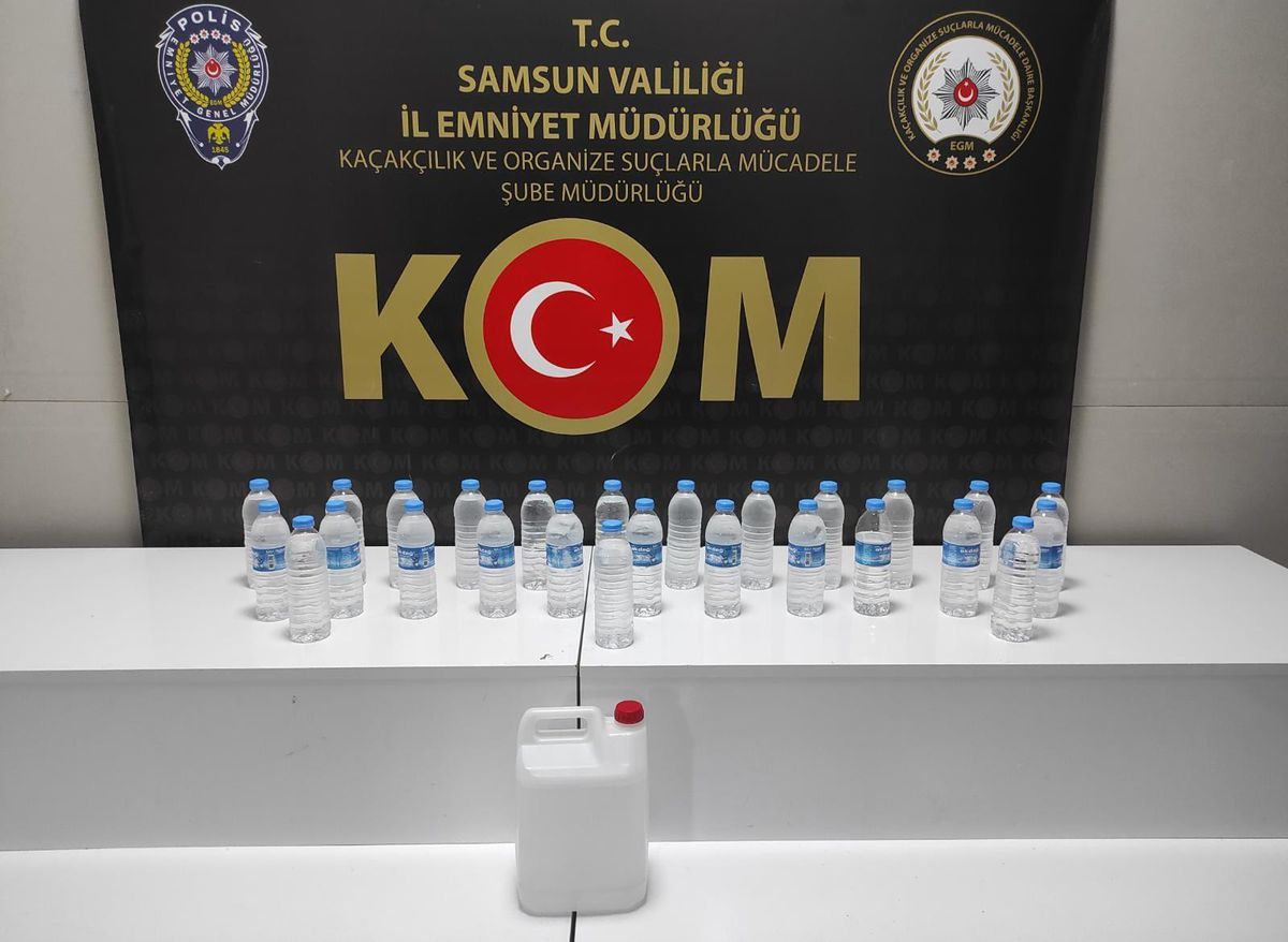 Samsun\'da sahte içki operasyonunda bir zanlı yakalandı