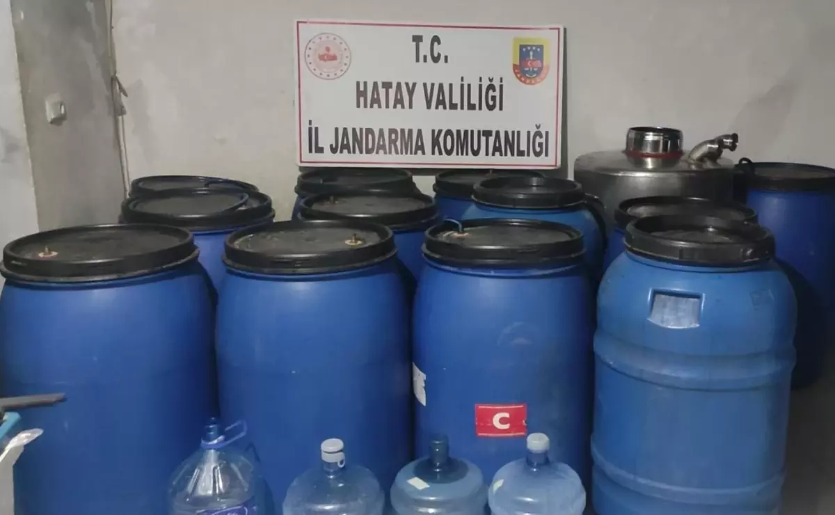 Hatay\'da 3 bin 750 litre sahte içki ele geçirildi